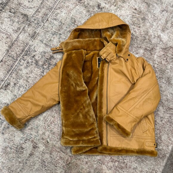 Vintage Tanners Avenue Leather Coat with Fur Lining - Picture 2 of 8